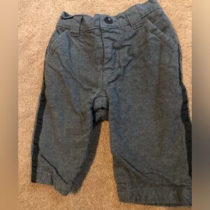 GAP boys Infant Charcoal Gray Knit Shorts with Black Trim